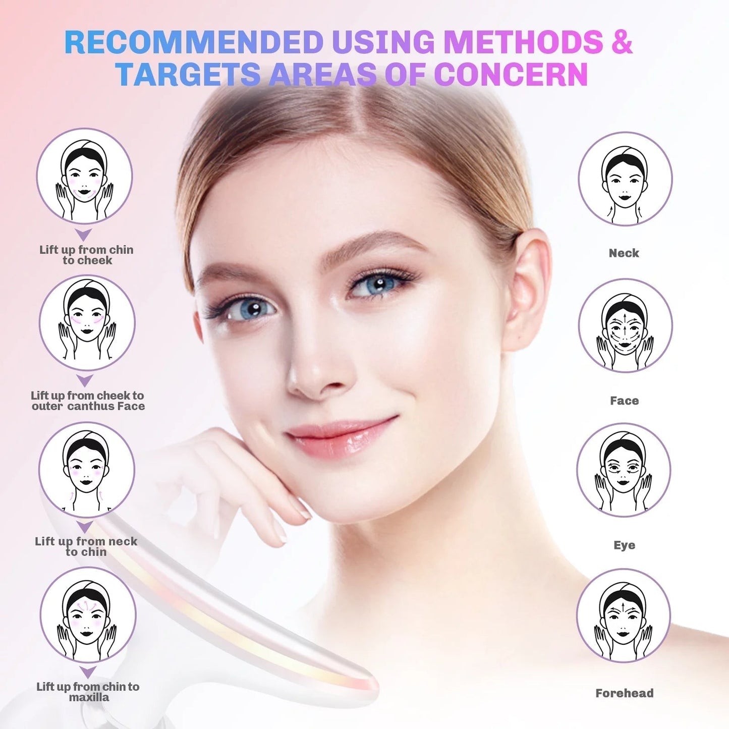 LED Neck & Face Beauty Device – Ultimate Facial Massager for Radiant Skin